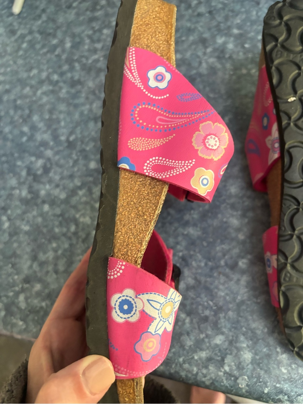 Papillio  Pink Floral Double-Strap Buckle Sandals - Picture 4 of 6